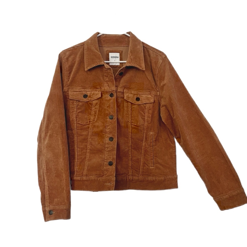 Sonoma Tan Corduroy Button Down Jacket